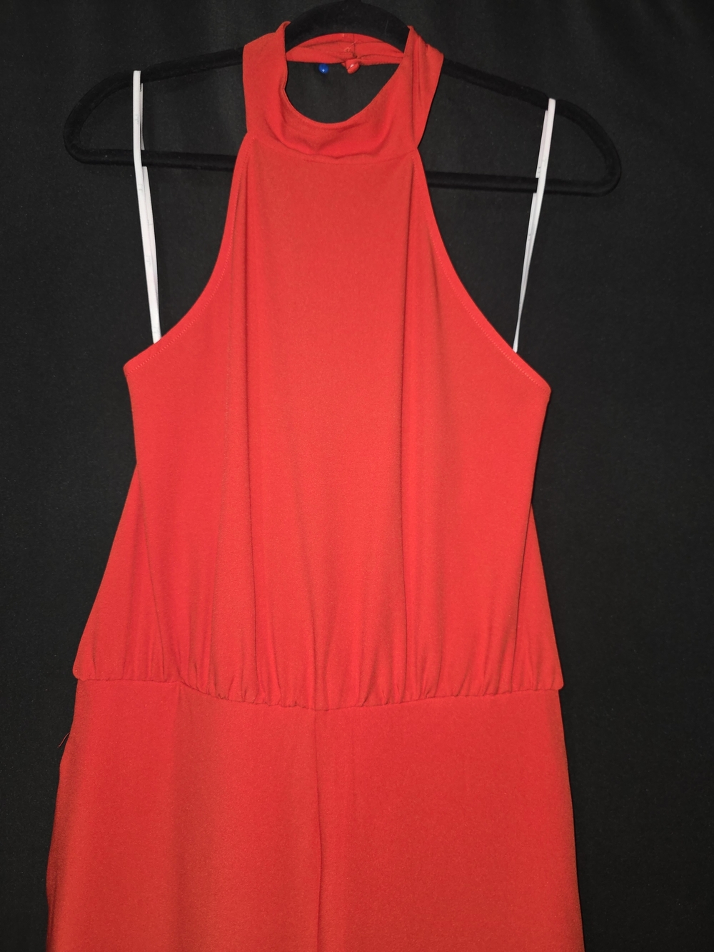 Lulu's Vibrant Red Halter JUMPSUIT